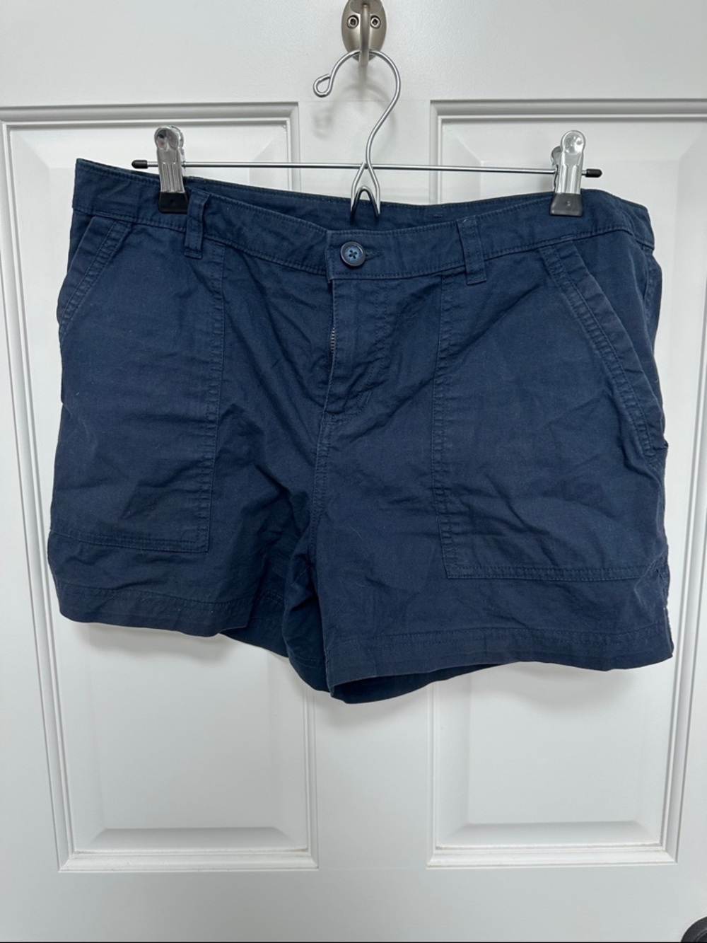 Patagonia Navy Flat-Front Cotton Shorts